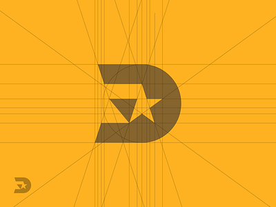 D + Star Logo Grid brand brand identity brand identity design branding branding concept branding design design grid grid layout grid logo icon identity letter logo logo design monogram star symbol