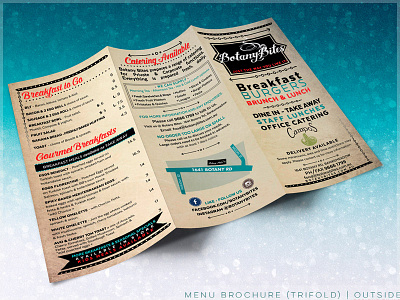 Menu (Cafe) Brochure Tri-fold