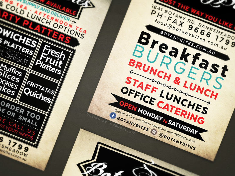 Catering A5 Card/Flyer brochure catering hospitality marketing graphic design promo flyer flyer