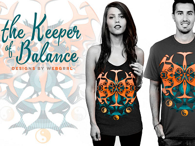 The Keeper Of Balance apparel dbh new age symbols symmetry tank tops tshirt yin yang