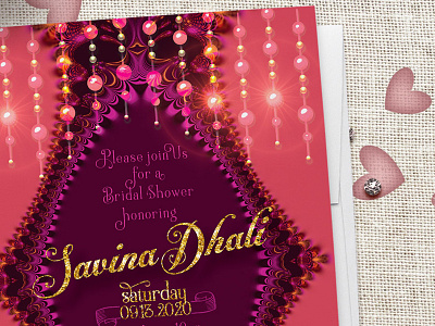 Coral Berry Fractal Lace | Invitations bridal shower feminine glamour graphic design invitation invitation design invitations invites print printed invitations