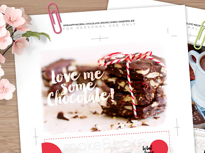 #30HappyWords - Chocolate | Recipe Cards Printables