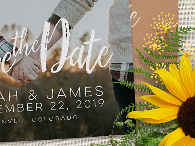 Save the Date Photo Overlay Template | Print