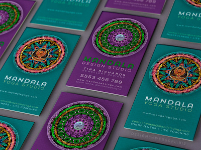 Mandala Series Business Cards business cards new age print design symbols yoga