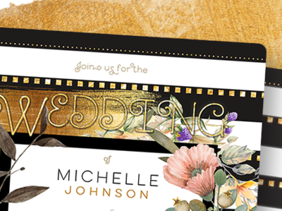 Black White Stripes - Wedding Invitation invitation card printdesign wedding