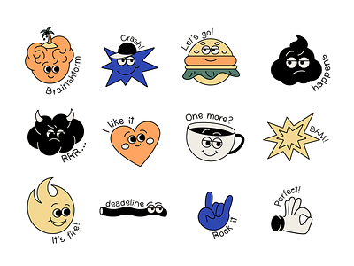 Emoji stickers for telegram brand branding character enoji illustration stickers telegram