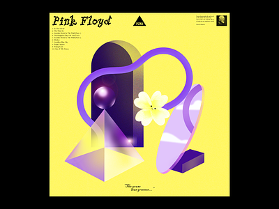 Pink Floyd Vinyl Cover art brand branding character concept design illustration pink floyd retro texture vinyl
