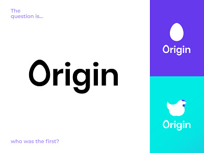Origin — logo design argue birth brand branding chiken concept egg fun idea identity joke logo logo brand identity logodesign logotype question vector world