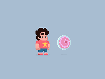 Steven Universe pixel art shield sprite steven universe