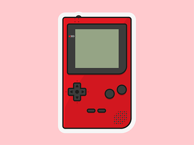 Gameboy Pocket Charm charms flat gameboy gameboy pocket illustration red vector