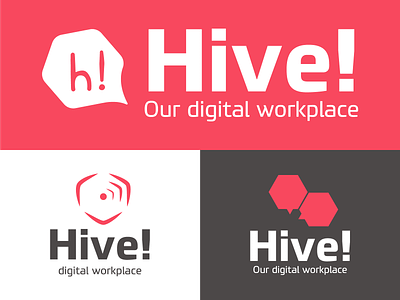 Hive. branding bubble chat chatbot corporate digital discussion graphic design intranet logo logo design workplace