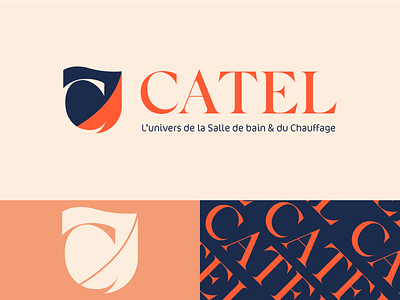 Catel. bath bathroom branding design graphic design heating heraldry illustration logo logotype luxe luxury serif water