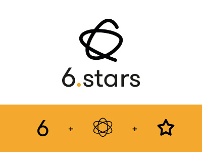 6.stars branding flat logo logo design concept star star logo symbol