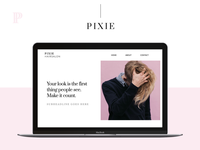 Pixie PageCloud Template blog content design design app gallery layout modern pagecloud template type typography web web design website builder