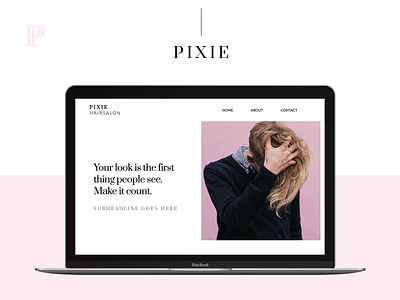 Pixie PageCloud Template blog content design design app gallery layout modern pagecloud template type typography web web design website builder