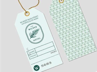 Wilder Luggage Tag brand identity branding branding agency collateral hotel kentucky louisville luggage tag print print design tag