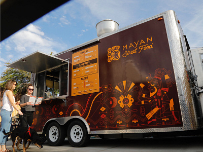 Mayan Cafe Food Truck brand identity branding design food food truck illustration kentucky louisville restaurant truck truck wrap