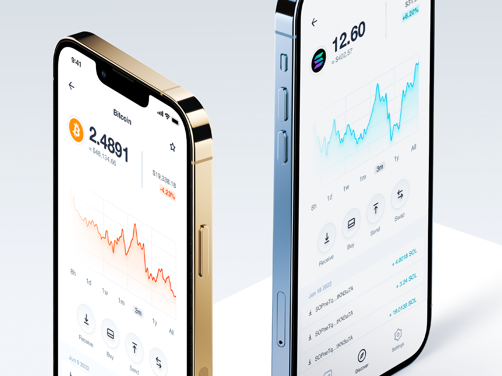 Crypto Wallet UI/UX by Andrew on Dribbble