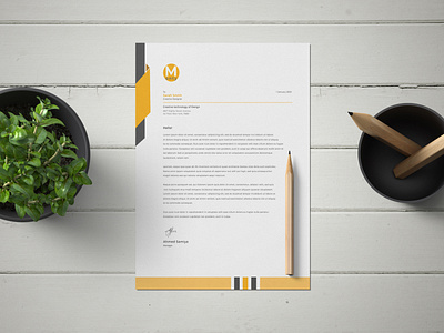 Letterhead/Cover letter (Adobe Photoshop & Adobe Illustrator)