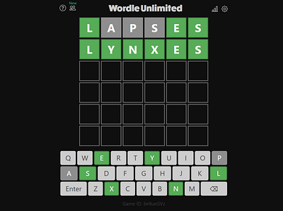 Wordle Unlimited crossword puzzle word