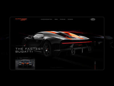 Concept for the Bugatti Chiron Super Sport 300+ app bugatti car clean clean design concept concept design design flat graphicdesign homepagedesign minimal ui ux web webdesign