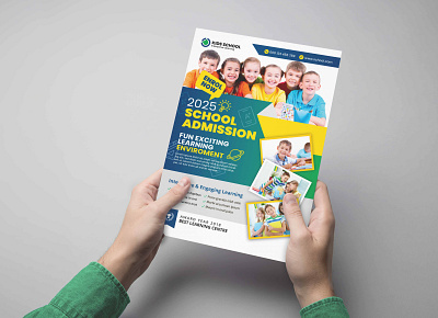 School Admission Flyer Template banner banner design branding business banner business flyer design flyer flyer design graphic design poster