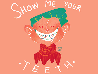 Teeth braces character characterdesign childrens illustration cute cute art design digital digitalart illustration illustrator photoshop project ps