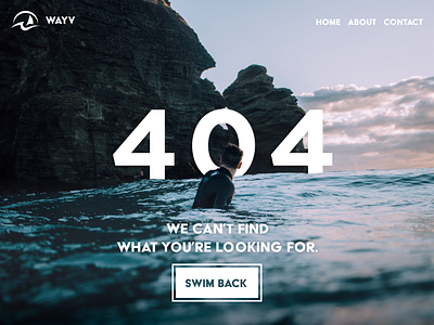 Daily UI - 404 Page 404 dailyui design error freelance hire ocean page ui water wave web