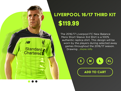 Daily UI - E-Commerce Shop (Single Item) clothing dailyui ecommerce green item jersey kit liverpool shop soccer third