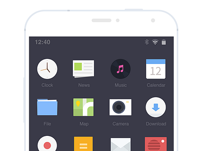 Flyme OS Icons Redesign clock flyme icons music news redesign