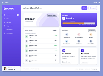 Dashboard dashboard financial payments ux