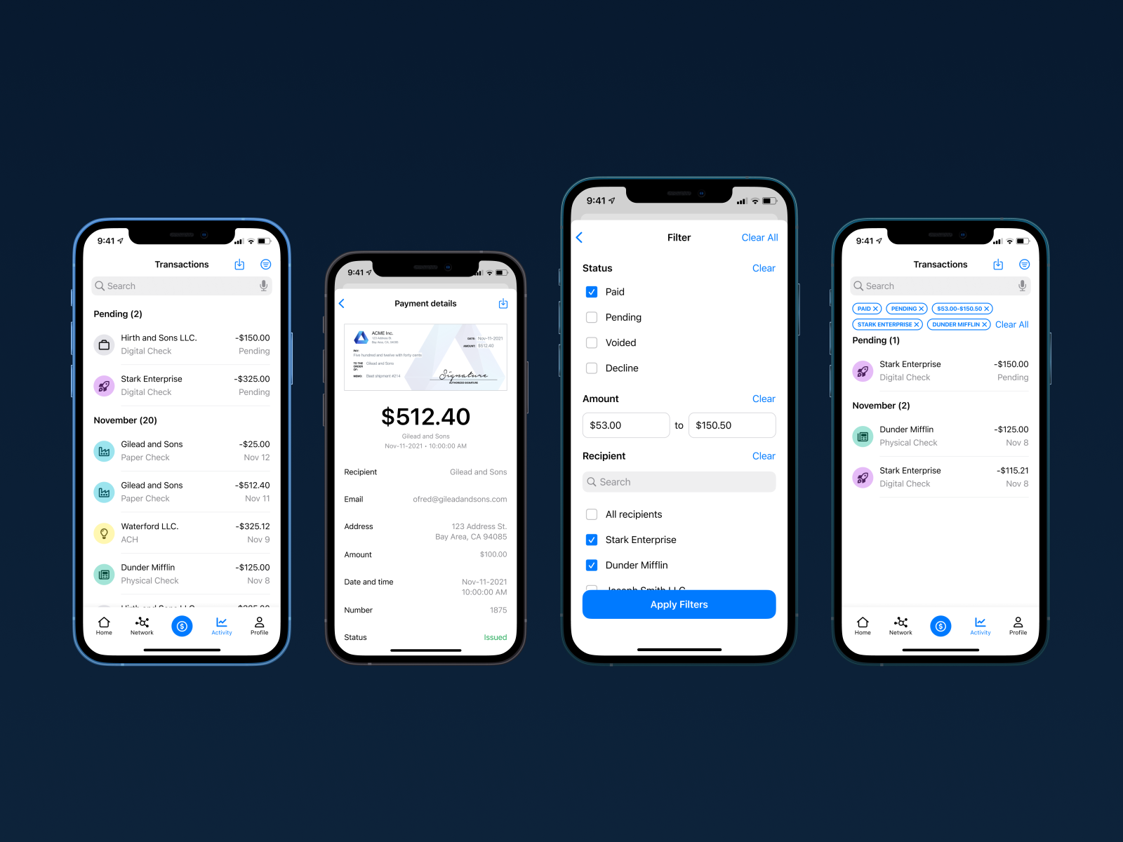 Transactions mobile by Santiago Pirez Velasco on Dribbble