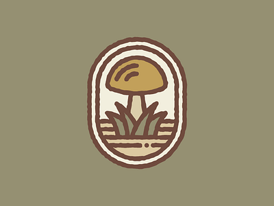 Simply Savory :: Mushroom Logo earthy food grass logo mushroom rough