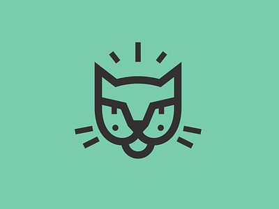 Mancat animal cat feline growl logo mark meow pussy pussycat. whiskers