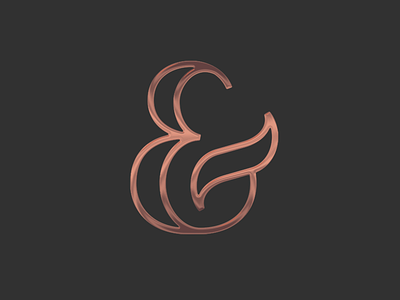& ampersand and copper dark logo mark shine shiny