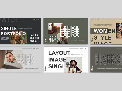 LAURA - Presentation Template #4 app branding design graphic design illustration logo typography ui ux vector