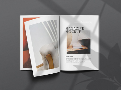 A4 Magazine Mockup Top View #13 app branding design graphic design illustration logo typography ui ux vector