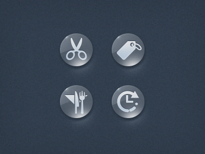 icon_add clock fork gui icon knife scissors tag