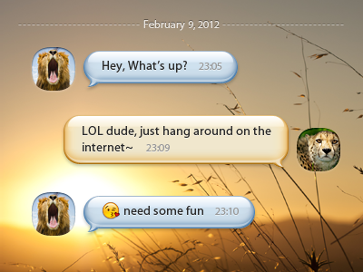 chat bubble chat interface ui