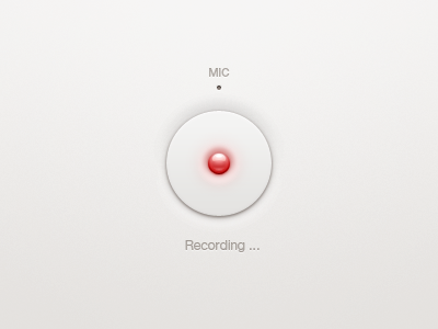 Rec button interface mic record ui