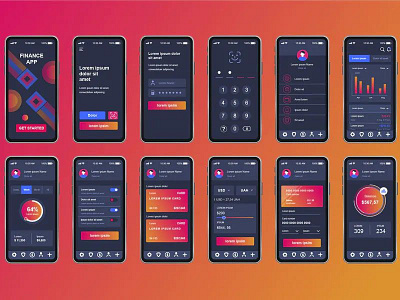 ui  Mobile APP UI KIT Design Template