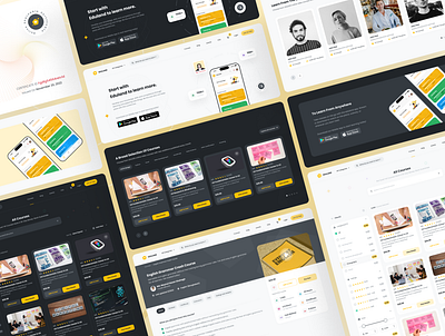 Eduland | E-Learning/Online Training Landing Page e learning platform education figma ui ui design uiux web ui kit