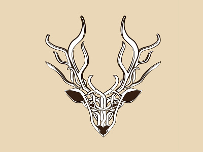 Deer 2d 2d art ai animal brownstone deer deer logo forrest illustration imagine