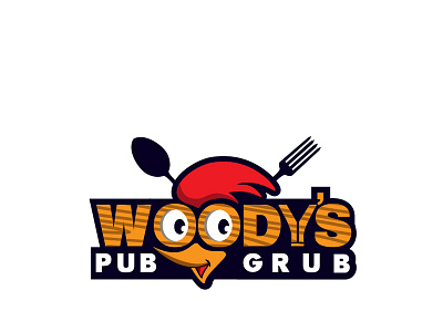 Woodys 2d animal bar brand branding design duck grub illustration indentity logo logomark pub vector woodys