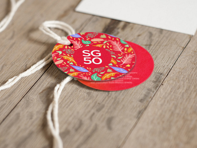 SG50 2d brand branding design illustration indentity nametag pattern tag trend 2019 trending