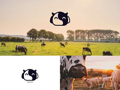 Cow 2d 2d art brand branding cow design illustration indentity logo trend 2019 trending vector