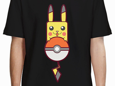 Pikachu T-shirt 2d 2d art brand branding design illustration indentity logo pikachu pokeball shirt trend trend 2019 trending vector