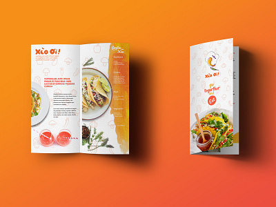 Banh Xeo Restaurant Brochure 2d brand branding brochure design color design indentity restaurant trend 2019 trending