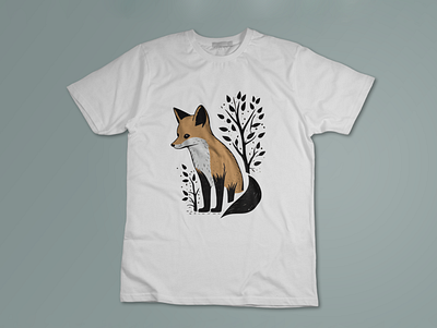 "Fierce Fox T-Shirt Design - Show off your wild side" fashion.