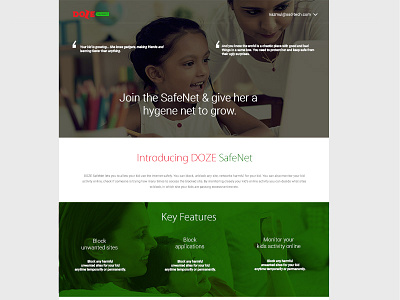 SafeNet - Parental Control UI Concept apps landing ui web apps